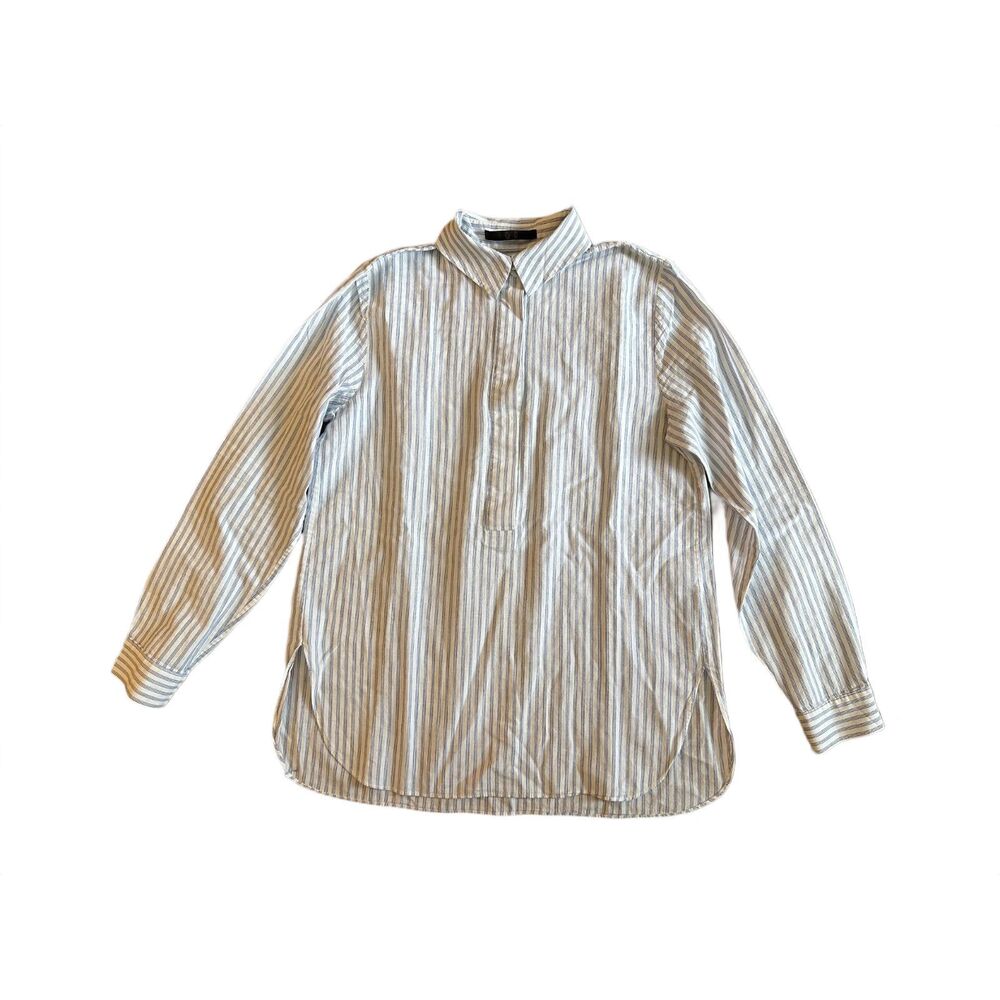 Jenni Kayne Cotton Linen Hampton Poplin Tunic Shirt XS